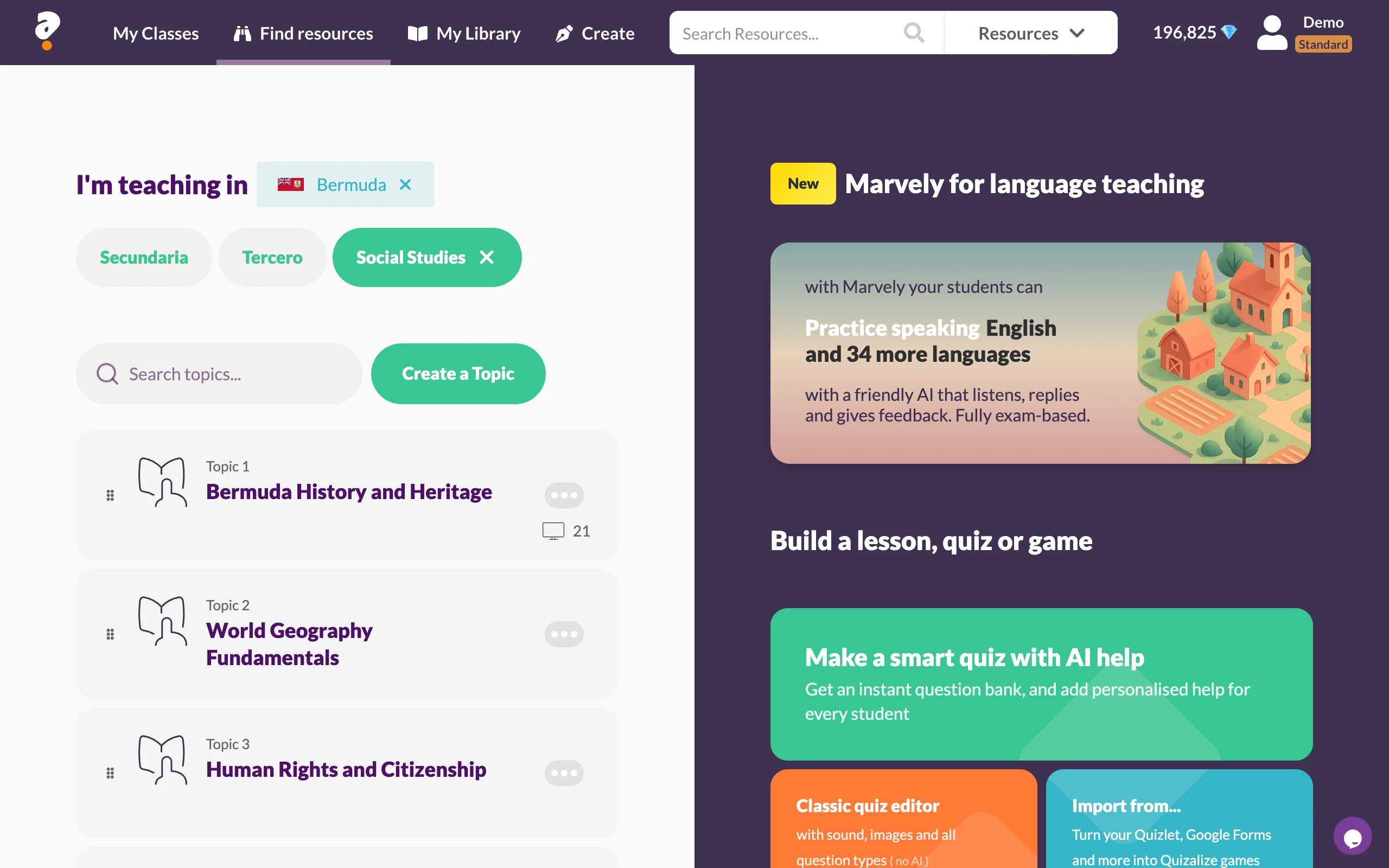 AI-generated curriculum topics for any country
